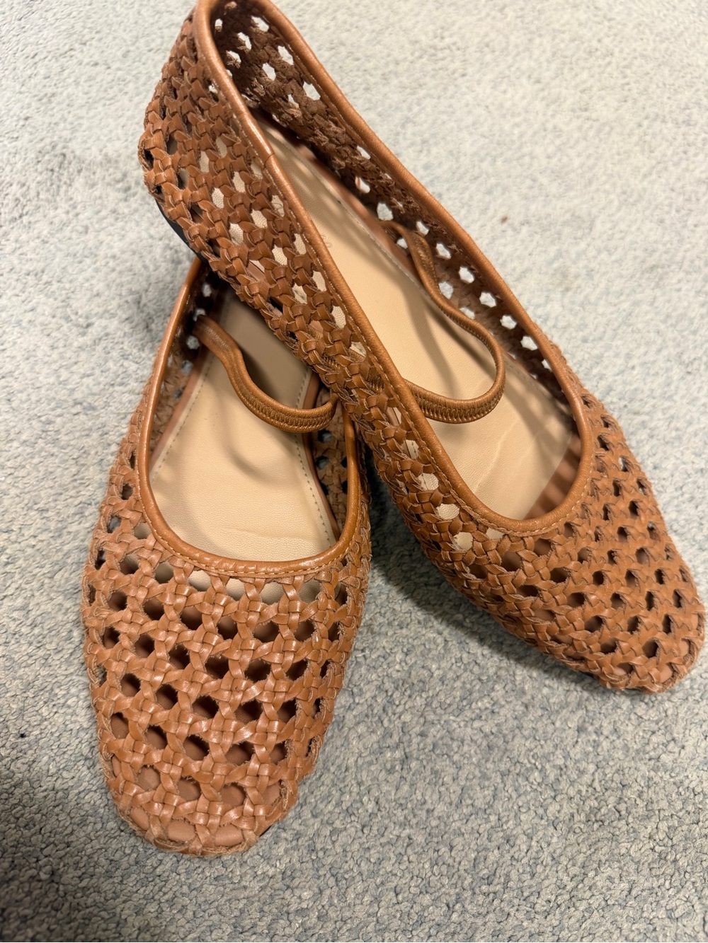 Madewell Woven Brown Women's Mary Jane Flats Size 8.5 - Picture 2 of 5